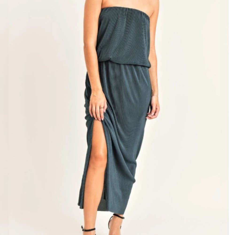 Reset by Jane Strapless Dress in Emerald NWT Sz S